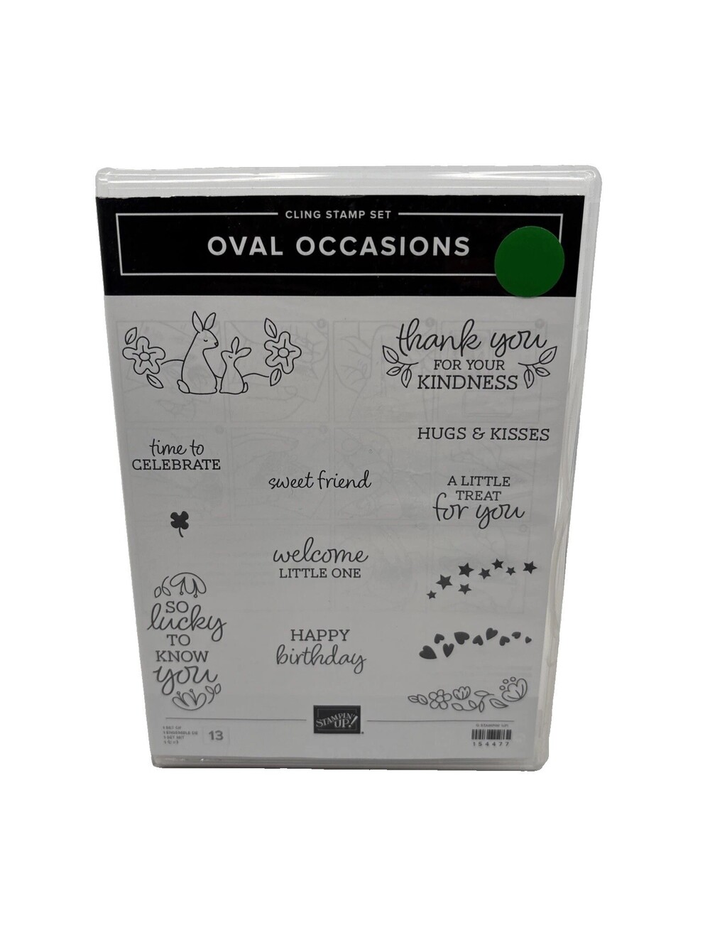 Stampin Up Oval Occasions Stamp Set 154477 Retired Cling Easter Birthday